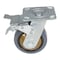 Vestil Rubber Swivel With Total Brake Caster 5 In. Diameter x 2 In. Width 661 lb Dark Gray/Gold CST-KSM-5X2MR-SWTB - alternate 3